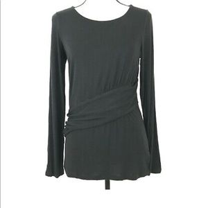 CAbi Applaud Top # 946 Black long-sleeve  Medium